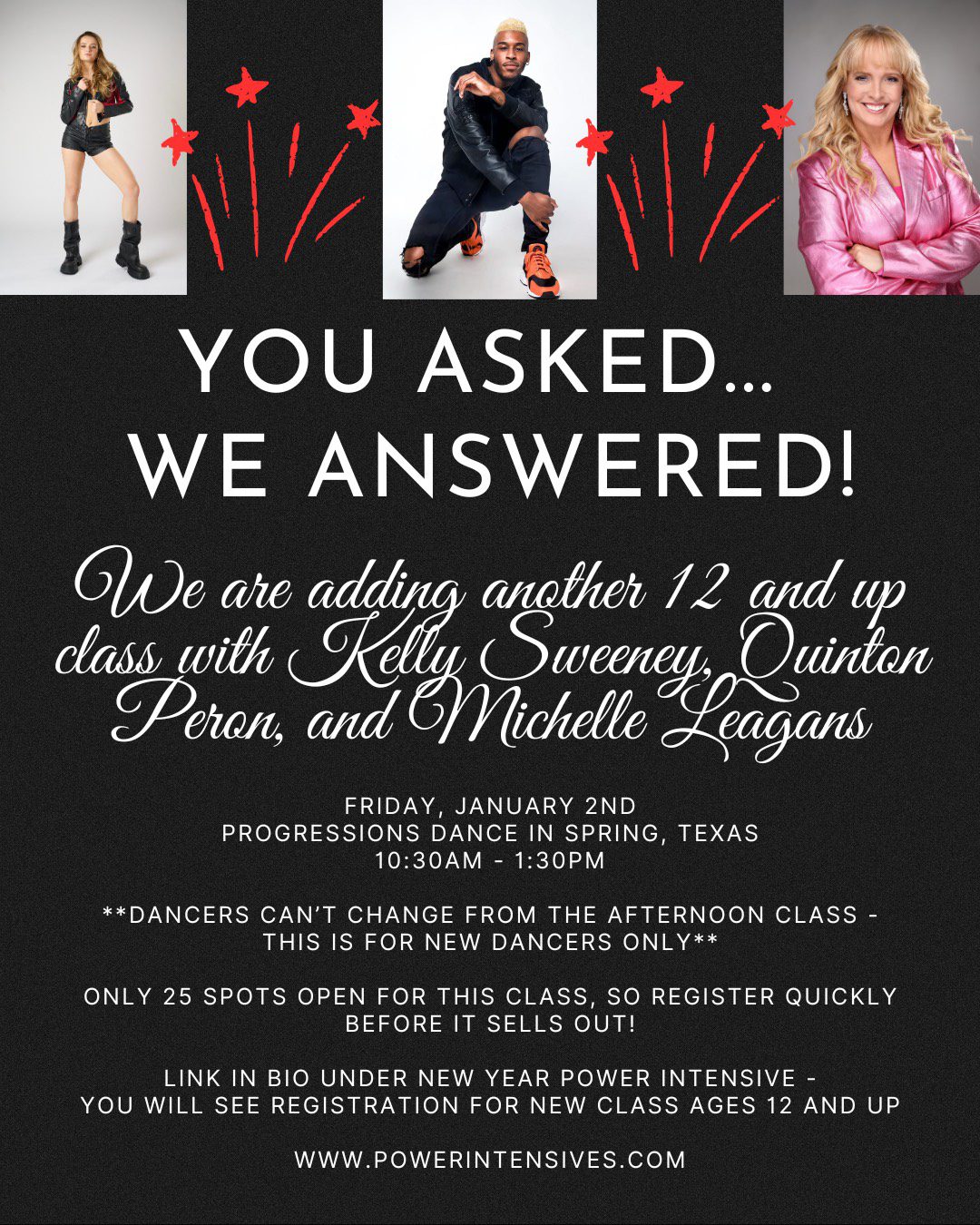 New Year Power Intensive with Kelly Sweeney, Quinton Peron, and Michelle Leagans - Friday, January 2nd