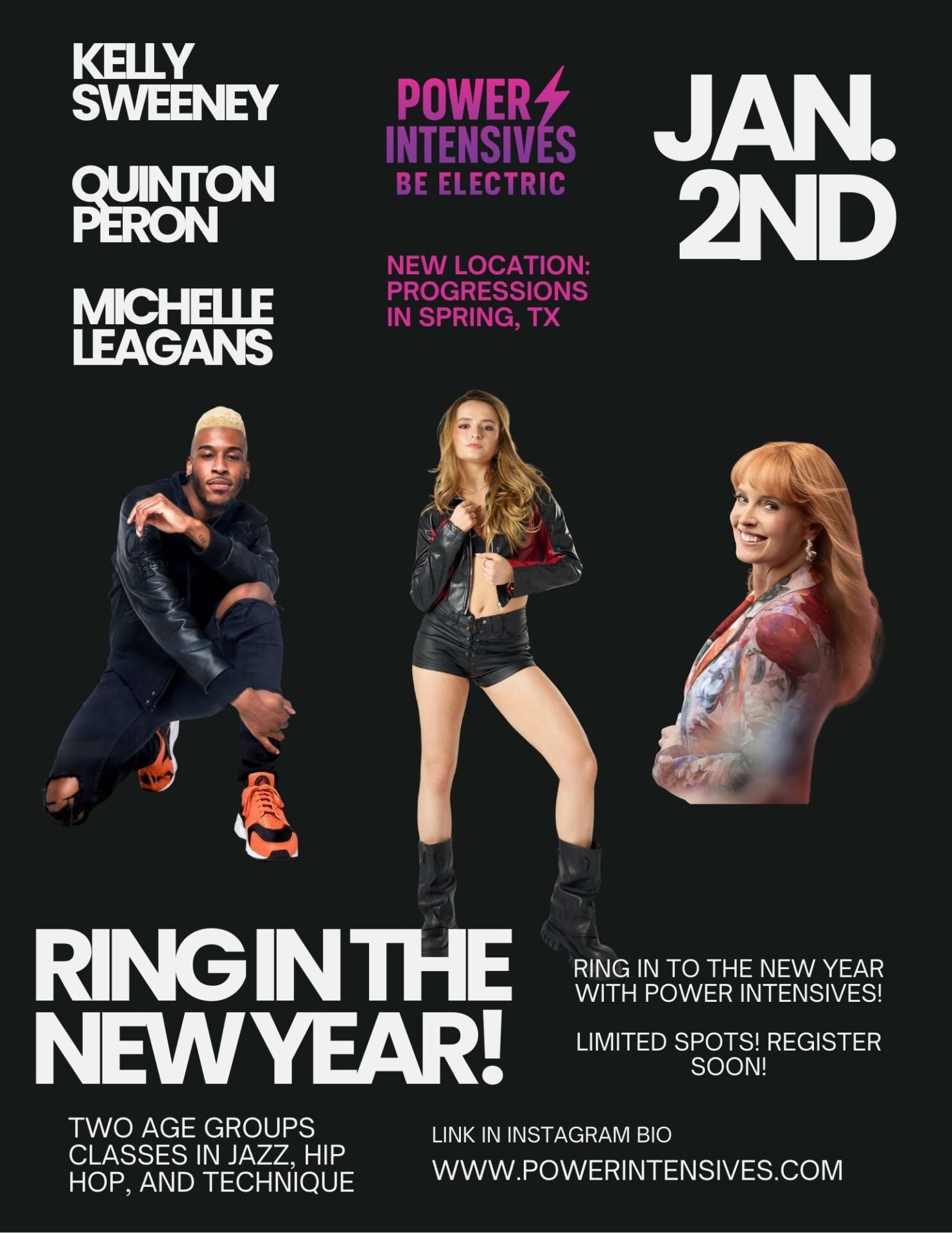 New Year Power Intensive with Kelly Sweeney, Quinton Peron, and Michelle Leagans - Friday, January 2nd